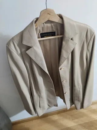 Chaqueta de piel Anna Polare Beige