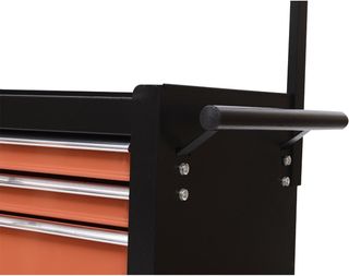 Carro Porta Herramientas Utensilios Equipos Con Cajonera 61.5 X 33 X 76Cm Negro Y Naranja