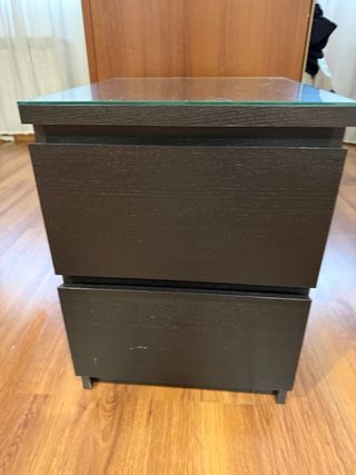 Mesitas Malm Ikea Cristal Negro