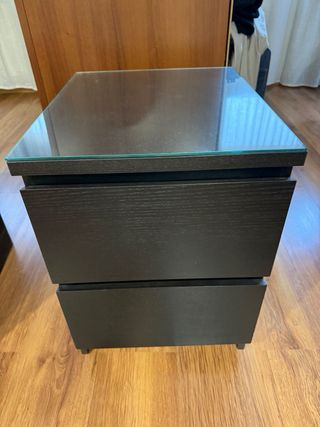 Mesitas Malm Ikea Cristal Negro