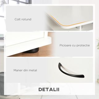 Escritorio para PC en Aglomerado y Acero con Estante para Teclado y Monitor, 2 Cajones y Espacio para Computadora, 120X55X85 Cm, Blanca