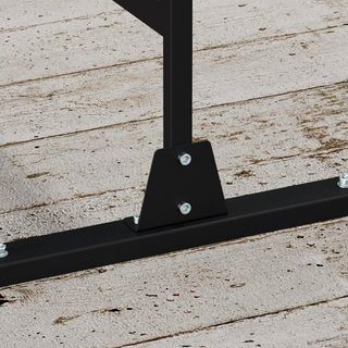 Separador Divisorio Decorativo De Exterior Con Motivos de Grandes Hojas Y 2 Patas, Pantalla Para Jardín Alta de Acero, Para Balcón Y Terraza, 122X45X198 Cm, Negro