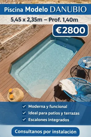 Piscina5,45x2,35m Prof. 1,40m