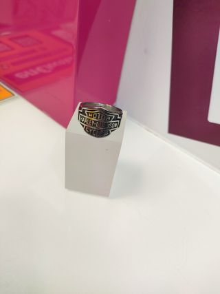 Anillo acero plateado harley davidson T26