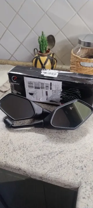 Specchietti Moto Universali Evermotor Neri