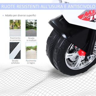 Moto Eléctrica para Niños de 3-5 Años Scooter Eléctrico Juguete 3 Ruedas con Música, Velocidad 3Km/H, Luces 112×51×72.5Cm