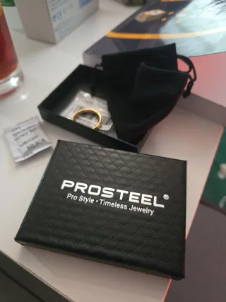 Anillo Acero Inoxidable Oro Talla 24.5