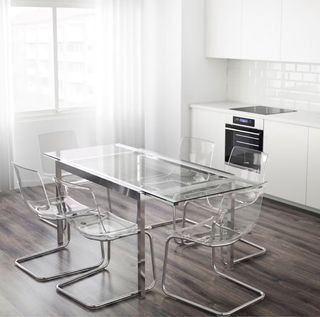 Mesa cristal extensible Ikea GLIVARP