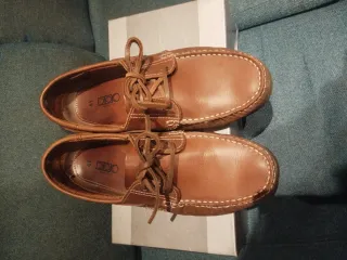 Mocasines de piel marrón talla 41