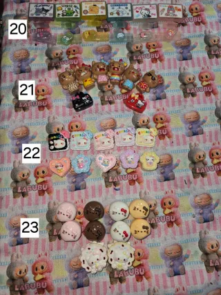 Set  figuras resina Labubu, HK, Lloron, Moly