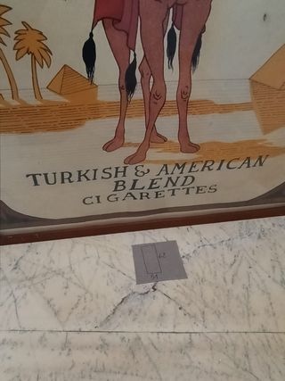 Cartel Antiguo Camel Cigarrillos Tintín