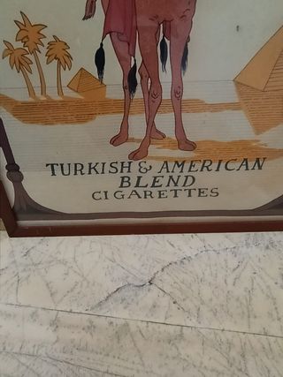 Cartel Antiguo Camel Cigarrillos Tintín