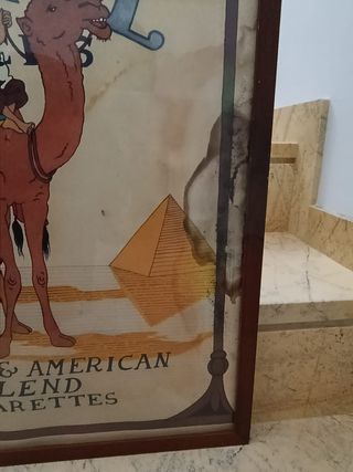 Cartel Antiguo Camel Cigarrillos Tintín