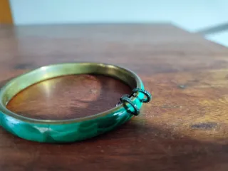 Pulsera Malachite y Pendientes