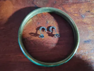 Pulsera Malachite y Pendientes