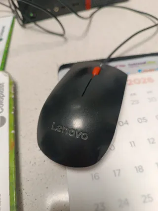 Ratón Lenovo Negro con Cable