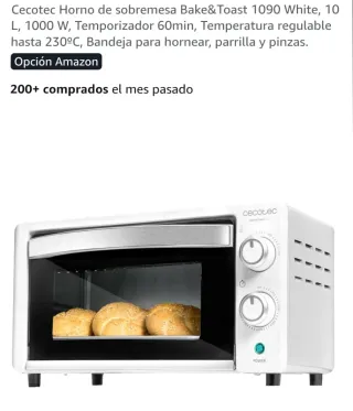 Horno eléctrico Cecotec pequeño