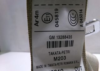 Cinturón seguridad opel 53694 13288435 insignia