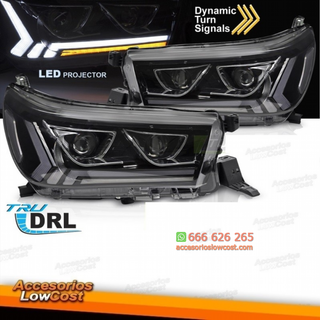 Faros delanteros Toyota Hilux 16-20 Tube light le