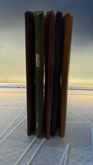 Lote de 5 albumes de diapositivas hiares, Historia universal de arte y de cultura, observa las fotos