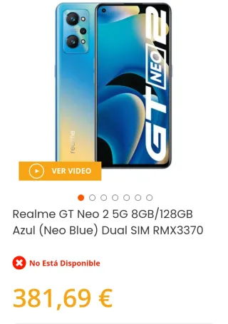 CAMBIO Realme GT Neo 2 5G 128GB Azul
