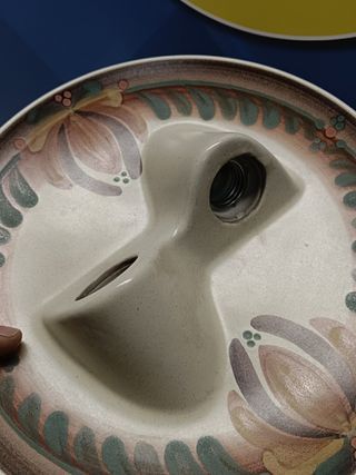 Precioso plafón,  lámpara de cerámica de Porta Celi , ceramica Valencia