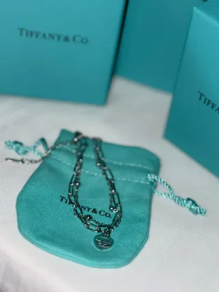 Pulsera Tiffany & Co. Corazón Plateada