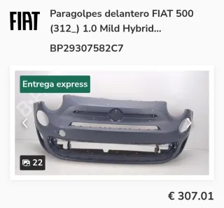 Paragolpes Delantero Fiat 500 lounge