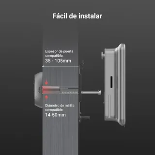 Mirilla digital de puerta con pantalla táctil