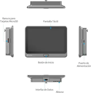 Mirilla digital de puerta con pantalla táctil