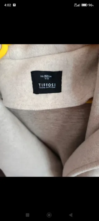 Abrigo de niña con capucha talla 11-12  152 cm