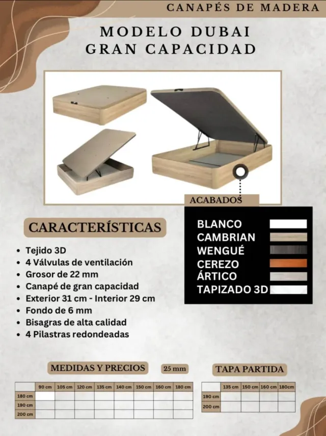 Canapé + colchón + almohada  Con montaje