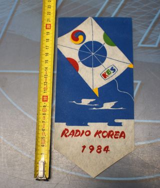 Banderines Radio Corea del Norte y del Sur.