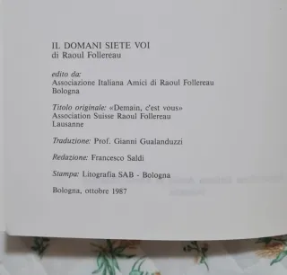Il domani siete voi di Raoul Follereau