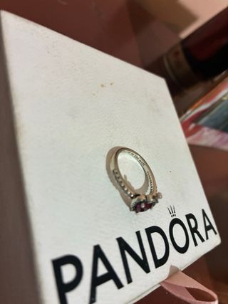 Anillo Plata 925 Corazón Rojo.