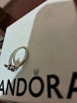 Anillo Plata 925 Corazón Rojo.