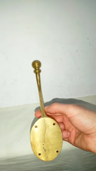 Perchero Colgador Percha Bronce Macizo Antiguo