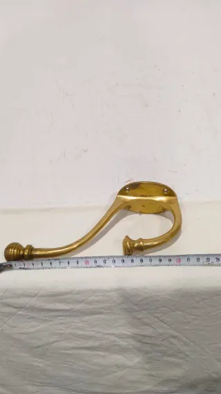 Perchero Colgador Percha Bronce Macizo Antiguo