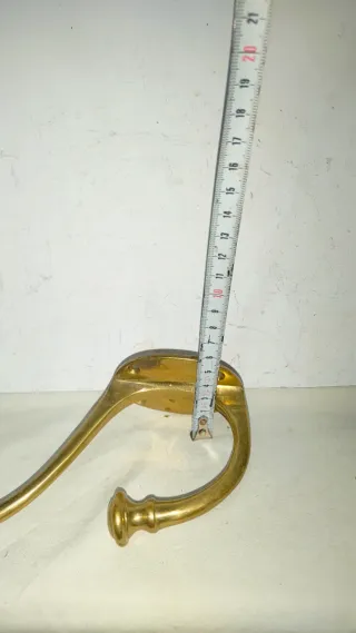 Perchero Colgador Percha Bronce Macizo Antiguo