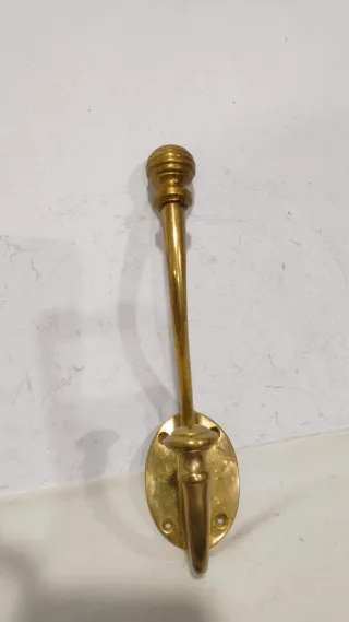 Perchero Colgador Percha Bronce Macizo Antiguo