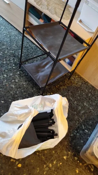 Estantería de tela negra