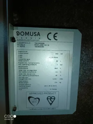 Caldera de pellet DOMUSA gris