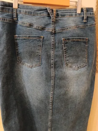 Falda vaquera mujer Talla L, MIDI licra