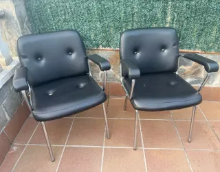 2 Sillas Butacas vintage negras