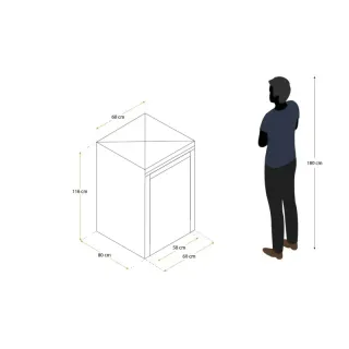 Cubierta para cubo de reciclaje Liam 68cm