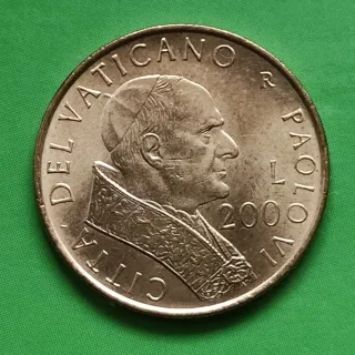 200 Lire Vaticano 2001 Giovanni Paolo II