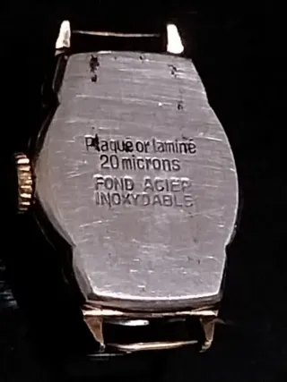 Precioso Reloj Antiguo Placa Oro  atascado