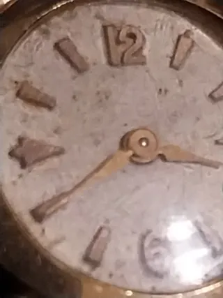 Precioso Reloj Antiguo Placa Oro  atascado