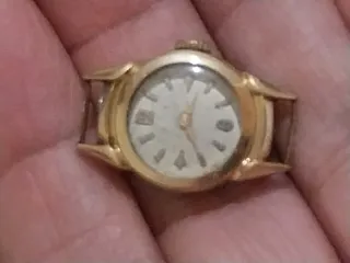 Precioso Reloj Antiguo Placa Oro  atascado