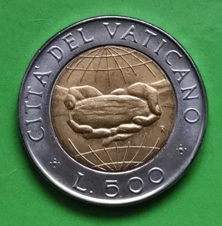500 Lire Vaticano 1992 Giovanni Paolo II